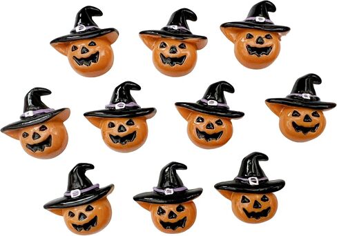 PEPPERLONELY 10PC Halloween Candy Corn Resin Flatback Cabochon DIY Flatback Scrapbooking Embellishment Decoration Craft Making, 21 x 26mm in Saudi Arabia