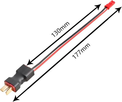 Hobbypark Deans T Plugs to JST Connector Adapter 22AWG Wire RC Battery Connectors (2-Pack) in Saudi Arabia