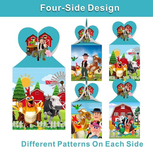 12 قطعة من صناديق هدايا حفلات مزرعة زينون من توكلي، مستلزمات حفلات عيد ميلاد حيوانات المزرعة لتزيين عيد الميلاد من مزرعة زينون in Kuwait