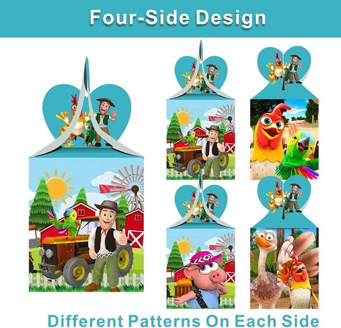 12 قطعة من صناديق هدايا حفلات مزرعة زينون من توكلي، مستلزمات حفلات عيد ميلاد حيوانات المزرعة لتزيين عيد الميلاد من مزرعة زينون in Kuwait