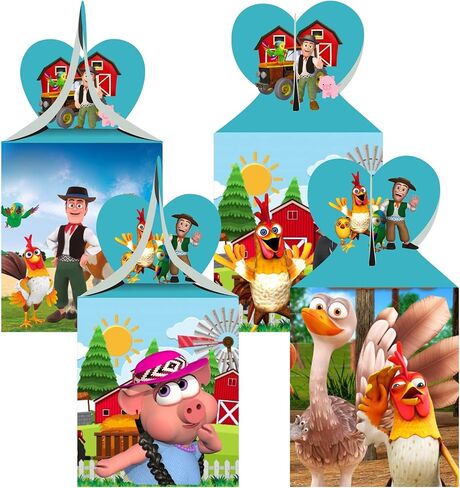 12 قطعة من صناديق هدايا حفلات مزرعة زينون من توكلي، مستلزمات حفلات عيد ميلاد حيوانات المزرعة لتزيين عيد الميلاد من مزرعة زينون in Kuwait