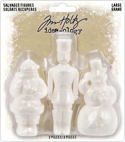 Tim Holtz Idea-Ology 2023 Christmas Holiday Salvaged Figures - Large - Bundle of Two Items in Saudi Arabia