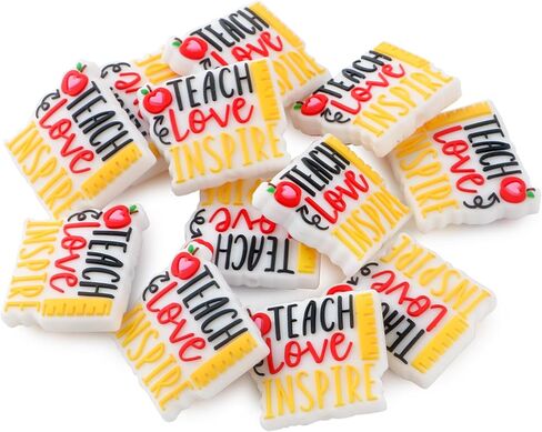 HHCFAST 15 قطعة من خرز السيليكون، خرز سيليكون بؤري لسلسلة المفاتيح لصنع أربع أوراق البرسيم خرز بؤري من السيليكون للأقلام خرز سيليكون حرفي للقلادة والأساور (مختلط البرسيم) in Kuwait