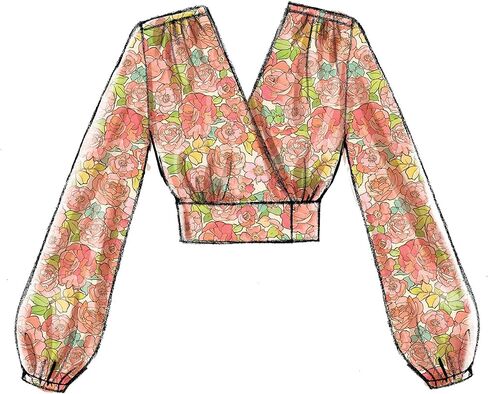 McCall's Patterns McCall's Women's Pleated Crop Top, Blouse, and Dress Sewing, Sizes 14-22 Patterns in Saudi Arabia