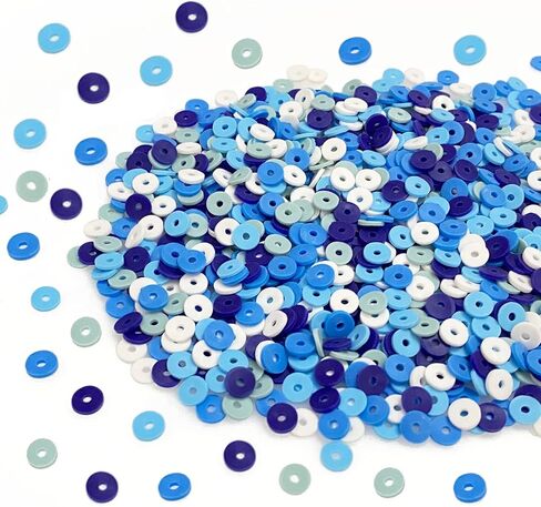 4000 Pieces White Polymer Clay Beads Heishi Beads for DIY Jewelry Making Bracelets Necklace Earring,6mm in Saudi Arabia