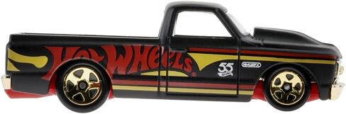 سيارة مصبوبة من Hot Wheels قابلة للتجميع - إصدار باللونين الأسود والذهبي للذكرى السنوية الخامسة والخمسين ~ مستوحاة من بيك أب تشيفي C10 طراز 67 ~ 1/6 in Saudi Arabia