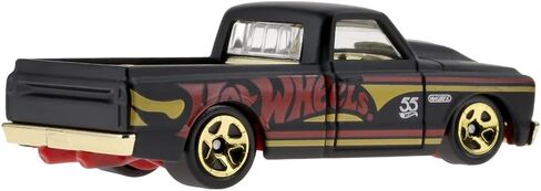 سيارة مصبوبة من Hot Wheels قابلة للتجميع - إصدار باللونين الأسود والذهبي للذكرى السنوية الخامسة والخمسين ~ مستوحاة من بيك أب تشيفي C10 طراز 67 ~ 1/6 in Saudi Arabia