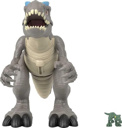 Fisher-Price Jurassic World Toys Jurassic World Indominus Rex Dinosaur Toy with Thrashing Action & Raptor Figure for Pretend Play Ages 3+ Years in Saudi Arabia