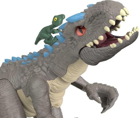 Fisher-Price Jurassic World Toys Jurassic World Indominus Rex Dinosaur Toy with Thrashing Action & Raptor Figure for Pretend Play Ages 3+ Years in Saudi Arabia