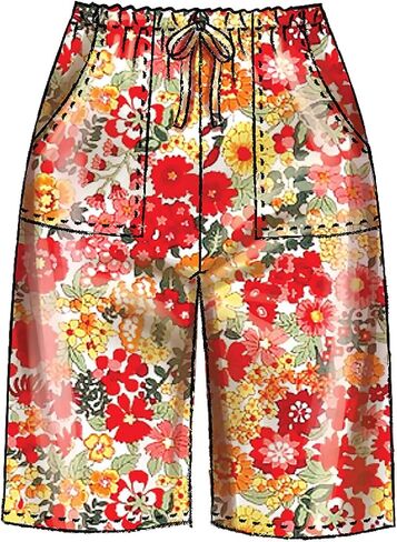 McCall Pattern Company McCall's Learn Girl's Pants and Shorts, Sizes 7-14 Sewing Pattern, White in Saudi Arabia