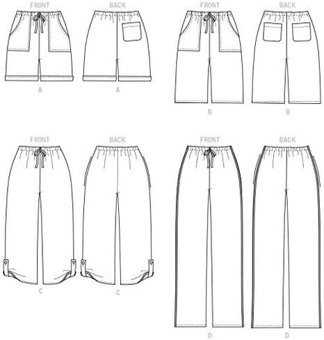 McCall Pattern Company McCall's Learn Girl's Pants and Shorts, Sizes 7-14 Sewing Pattern, White in Saudi Arabia