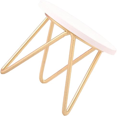 Toddmomy 1 6 Scale Doll Furniture 2pcs Wooden Round Table Room Toy Model Miniature for Dollhouse Living Tiny Scenes Furniture Tea Doll Nightstand Mini House Decor Scale Side Decoration in Kuwait