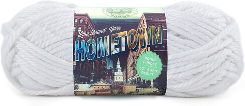 Lion Brand Yarn Hometown Bonus Bundle Yarn, New York White, 1 Skein in Kuwait