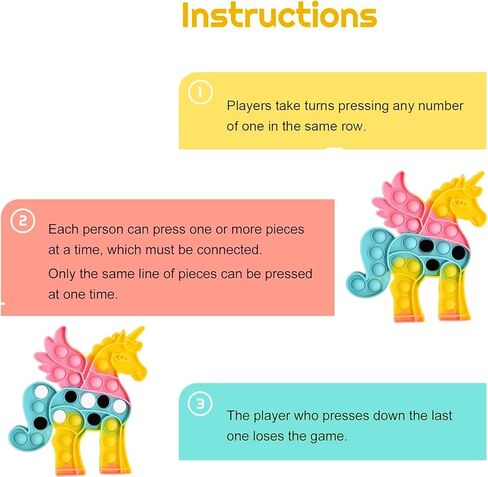 يونيكورن بوب إتس فيدجيت تويز حزمة 2 مع سلسلة المفاتيح - الاحتياجات الخاصة تخفيف التوتر بوبرس الحسية مجموعة ألعاب فيدجيت - الحيوان دفع البوب ​​فقاعة بوبيتس فيدجيت لعبة هدية للأطفال الفتيات الأولاد in Kuwait