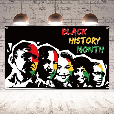 Black History Month Backdrop Black History Month Banner Black History Month Poster Pan African American Decoration and Supplies for Home in Saudi Arabia