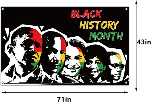 Black History Month Backdrop Black History Month Banner Black History Month Poster Pan African American Decoration and Supplies for Home in Saudi Arabia