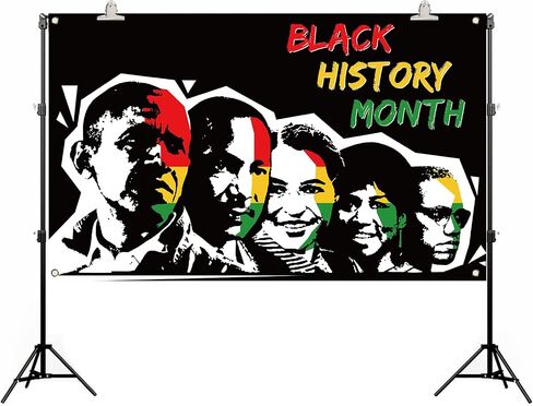 Black History Month Backdrop Black History Month Banner Black History Month Poster Pan African American Decoration and Supplies for Home in Saudi Arabia