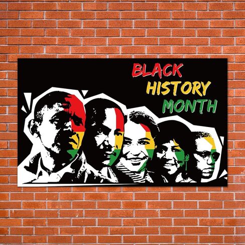 Black History Month Backdrop Black History Month Banner Black History Month Poster Pan African American Decoration and Supplies for Home in Saudi Arabia