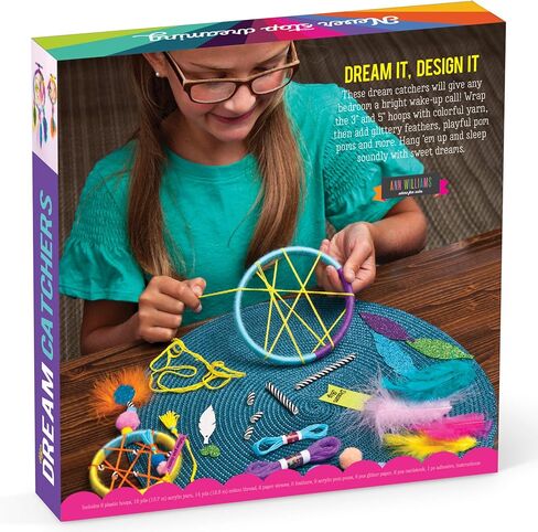 كرافت- تيستيك — دريم كاتشرز - مجموعة الفنون والحرف اليدوية للاطفال - اصنع 2 صائد الاحلام الملون - للاعمار من 8 سنوات فما فوق، بني in Kuwait
