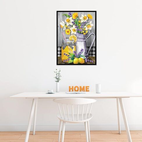 مجموعات الطلاء الماسي 5D من NAIMOER للبالغين والأطفال، لوحة الماس زهرة الأقحوان مع زجاجة الماس مجموعات الرسم الماسي مجموعات الفنون الحرفية للديكور المنزلي الجداري 12 × 16 بوصة in Kuwait