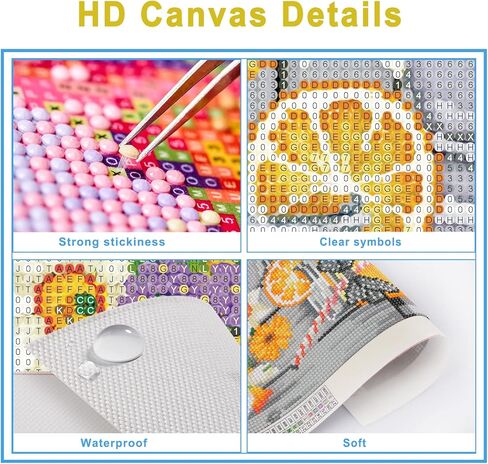 مجموعات الطلاء الماسي 5D من NAIMOER للبالغين والأطفال، لوحة الماس زهرة الأقحوان مع زجاجة الماس مجموعات الرسم الماسي مجموعات الفنون الحرفية للديكور المنزلي الجداري 12 × 16 بوصة in Kuwait