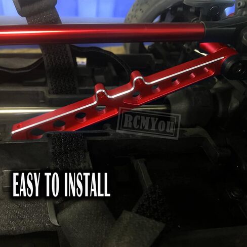 Aluminum Chassis Brace Upgrades Part for ARRMA 1/7 Felony 6S BLX/Infraction 6S BLX/Limitless Roller,Alloy Front Rear Chassis Brace Hop Ups,Replaces #ARA320511,Red in Kuwait