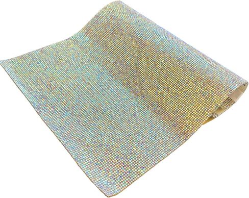 Yantuo 9.45x15.75 بوصة كريستال AB أوراق حجر الراين ذاتية اللصق، ملصق أحجار كريمة مقطوعة بالألماس اللامع لتزيين المنزل والأحذية والفساتين والسيارة والمنزل وإطار الصورة (كريستال AB) in Kuwait