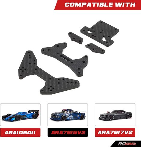 RCAWD Carbon Fiber Steering Plate Top Plate Shock Tower for Arrma 1-7 1-8 6s Blx Infraction Fireteam Mojave Felony Kraton Notorious Outcast Typhon Limitless Talion RTR/Exb Hopups Upgrade Parts in Saudi Arabia