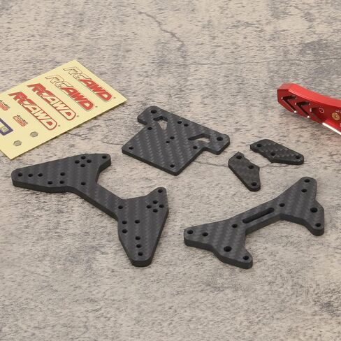 RCAWD Carbon Fiber Steering Plate Top Plate Shock Tower for Arrma 1-7 1-8 6s Blx Infraction Fireteam Mojave Felony Kraton Notorious Outcast Typhon Limitless Talion RTR/Exb Hopups Upgrade Parts in Saudi Arabia