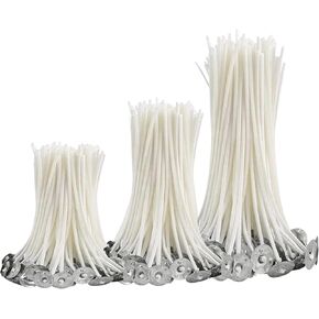260 PCS Candle Making Supplies for Candle DIY 3.5 Inch 6 Inch 8 Inch Candle Wicks with Metal Tabs Wicks Sticker Wooden Candle Wick Holders for Candle Set Making Wicks for Candlemaking in Saudi Arabia