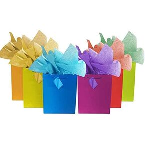 12 قطعة من أكياس الهدايا الورقية المطفأة اللمعة من Adorox وعيد الميلاد وعيد الشكر وحقائب هدايا التخرج, Matte 13" in Kuwait