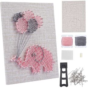 WEBEEDY DIY 3D String Art Kit for Adults Beginners, Baby Elephant Craft Kit, Include All Necessary Accessories and Frame, Home Wall Decorations Unique Gift