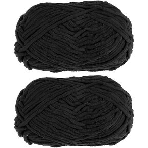 HARFINGTON 2Skeins شنيل غزل بطانية غزل 2x100g/7.1oz #6 سوبر ضخمة البوليستر الحياكة الناعمة لنسيج الكروشيه حقيبة وشاح قبعة، أخضر in Kuwait