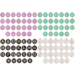 BetterJonny Charms, Double Sided Initial Pendant Charm for Necklace Bracelet Jewelry Making