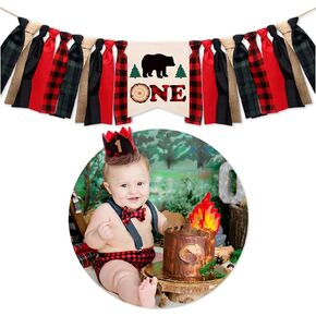 Baby's 1st Birthday Banner - Ins Style Golden Series Theme Pull Flag High Chair Banner Personalized Baby Birthday Party Decoration Banner, Cool Style Theme Party Supplies (Golden Series)