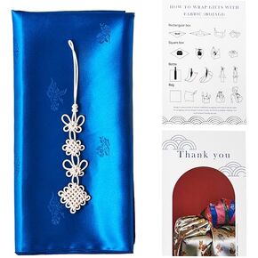Korean Traditional Fabric Bojagi Wrapping gift wrapping, wine bottle wrapping(21"X21") (Pink)
