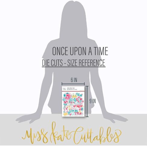 Die Cuts & Paper Set – Once Upon A Time – for Castle Princess Disneyland Disney World Fairytale - 16 Single-Sided 12"x12" Sheets & Over 30 Coordinating Die Cuts - Scrapbook - by Miss Kate Cuttables in Saudi Arabia