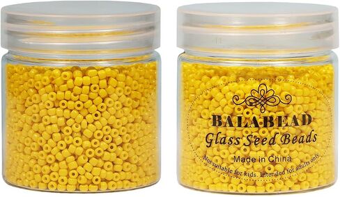 خرز بذور فضفاضة بلون أسود غير شفاف من BALABEAD حوالي 4000 قطعة في صندوق 8/0 خرز بذور حرفية زجاجية لصنع المجوهرات، فتحة 0.7 مم (أسود) in Kuwait
