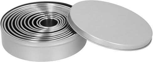 SYH&AQYE 12 PCS Round Hole Leather Cutting Dies Set, Stainless Steel Hollow Punch Cutter Set with Storage Case, Cutting Straight Sharply Mold for DIY Leather Craft in Saudi Arabia