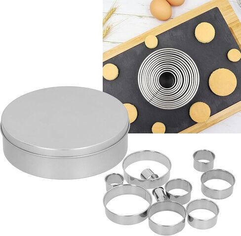 SYH&AQYE 12 PCS Round Hole Leather Cutting Dies Set, Stainless Steel Hollow Punch Cutter Set with Storage Case, Cutting Straight Sharply Mold for DIY Leather Craft in Saudi Arabia