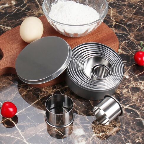 SYH&AQYE 12 PCS Round Hole Leather Cutting Dies Set, Stainless Steel Hollow Punch Cutter Set with Storage Case, Cutting Straight Sharply Mold for DIY Leather Craft in Saudi Arabia