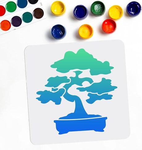 MAYJOYDIY موريل استنسل الفطر استنسل اللوحة الفطر نمط العشب الفطر 11.8 × 11.8 بوصة استنسل حديقة قابلة لإعادة الاستخدام للرسم على الخشب والأرضيات والجدار والبلاط الديكور in Kuwait