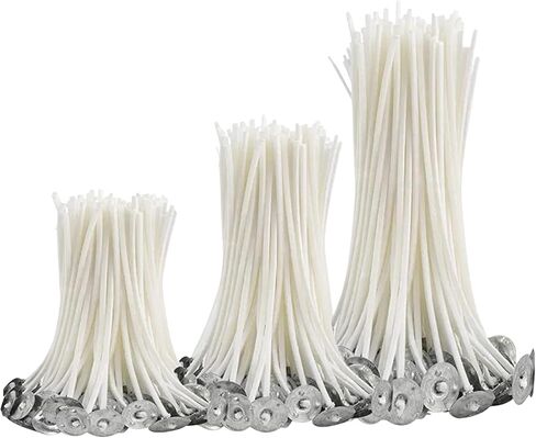150PCS Candle Wicks with Metal Tabs – 3.5 Inch 6 Inch 8 Inch Cotton Candle Wicks with Metal Sustainer Tabs for Candle Making Candle DIY Candle Making Supplies for Candlemaking in Saudi Arabia