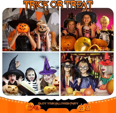 Zando Kids Witch Hat for Women Lace Girls Halloween Witches Hat for Decoration Witch Costume for Halloween Cosplay Party in Saudi Arabia