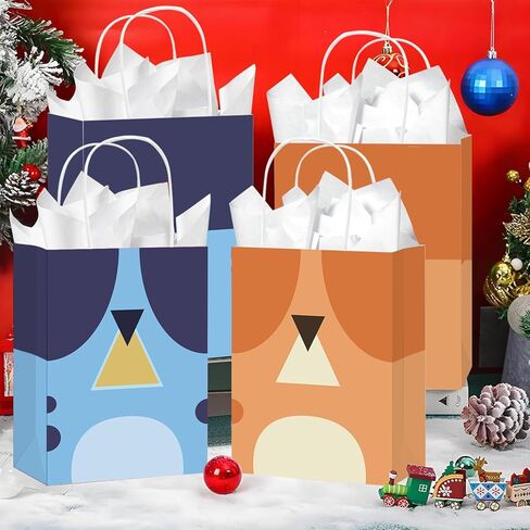 kasjde 24-Pcs Cartoon Party Favor Bags Anime Party Decorations Reusable Goodie Candy Gift Bags with Handles Snack Bags Kids Birthday Party Supplies in Kuwait