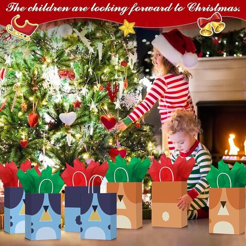 kasjde 24-Pcs Cartoon Party Favor Bags Anime Party Decorations Reusable Goodie Candy Gift Bags with Handles Snack Bags Kids Birthday Party Supplies in Kuwait