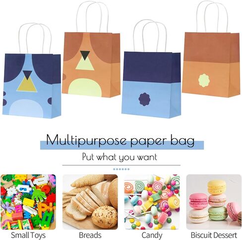 kasjde 24-Pcs Cartoon Party Favor Bags Anime Party Decorations Reusable Goodie Candy Gift Bags with Handles Snack Bags Kids Birthday Party Supplies in Kuwait