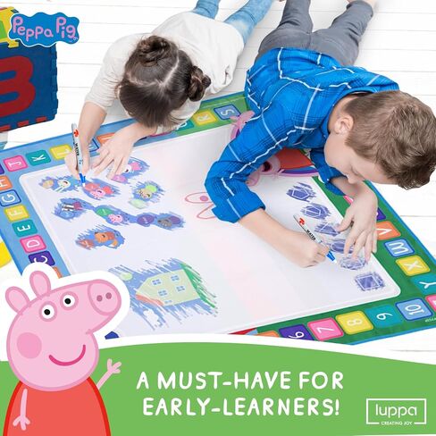 Kids Toys Water Doodle Mat - Peppa Pig 39.37 X 39.30 Inches Reusable Large Painting Writing Color Doodle Mat Drawing Board, Toddler Educational Toys for Age 3 and Up Year Old Girls & Boys in Saudi Arabia