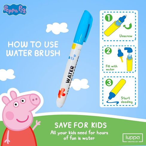 Kids Toys Water Doodle Mat - Peppa Pig 39.37 X 39.30 Inches Reusable Large Painting Writing Color Doodle Mat Drawing Board, Toddler Educational Toys for Age 3 and Up Year Old Girls & Boys in Saudi Arabia