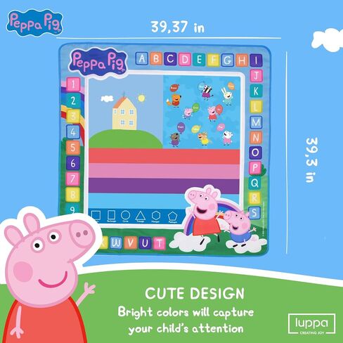 Kids Toys Water Doodle Mat - Peppa Pig 39.37 X 39.30 Inches Reusable Large Painting Writing Color Doodle Mat Drawing Board, Toddler Educational Toys for Age 3 and Up Year Old Girls & Boys in Saudi Arabia